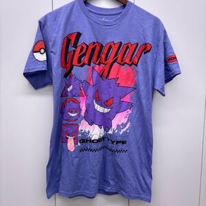 Pokemon Gengar Double Sided Graphic Tshirt Purple Mens Medium